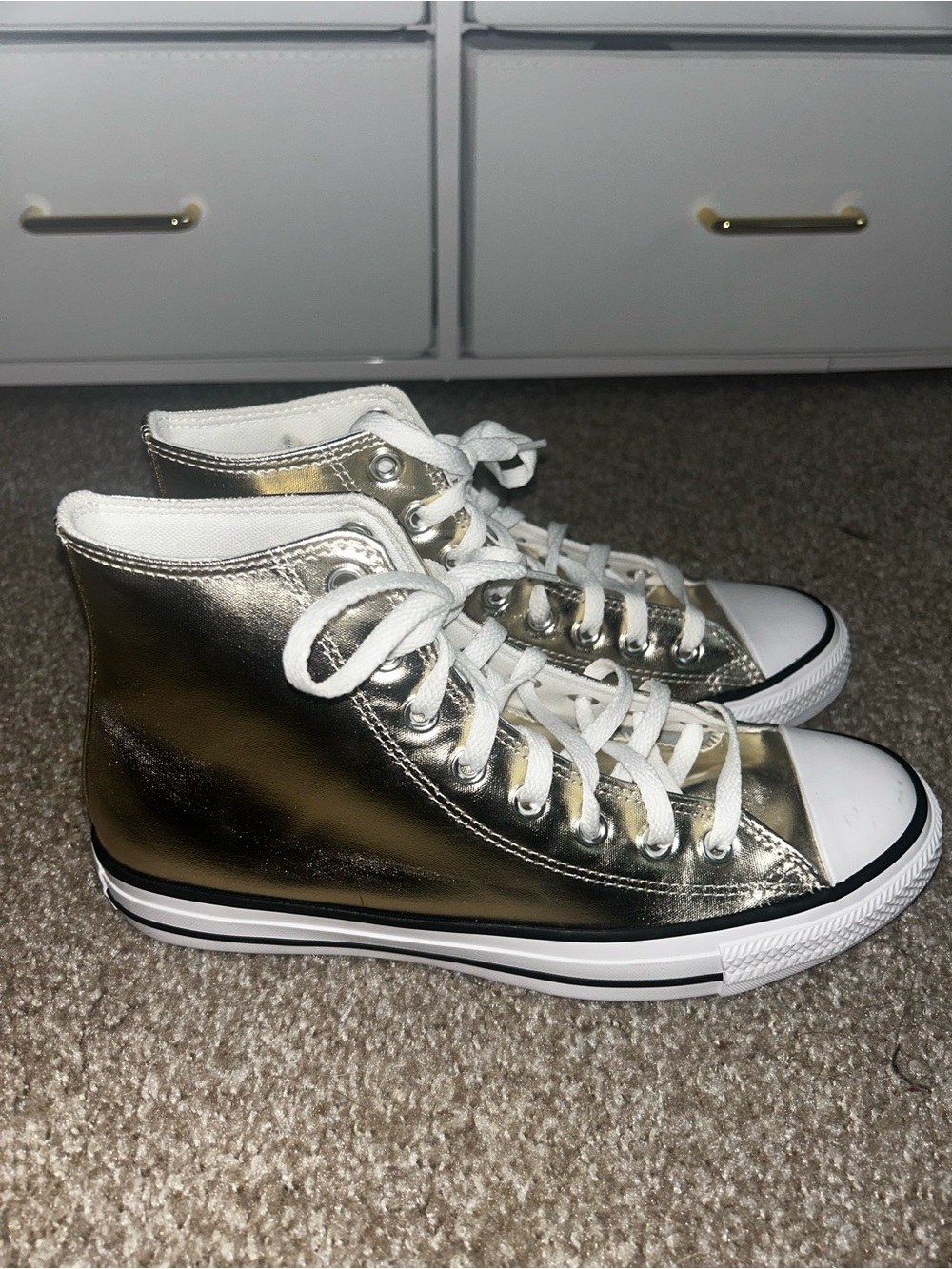 Gold Chuck Taylor All Star High Top Converse -W10